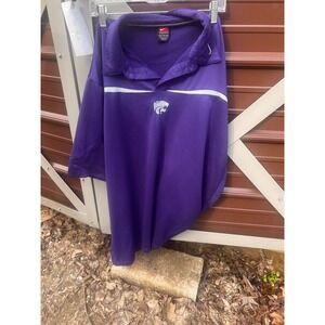 Nike‎ Team Polo Shirt Purple Kansas State Wildcats Mens XXL Short Sleeve